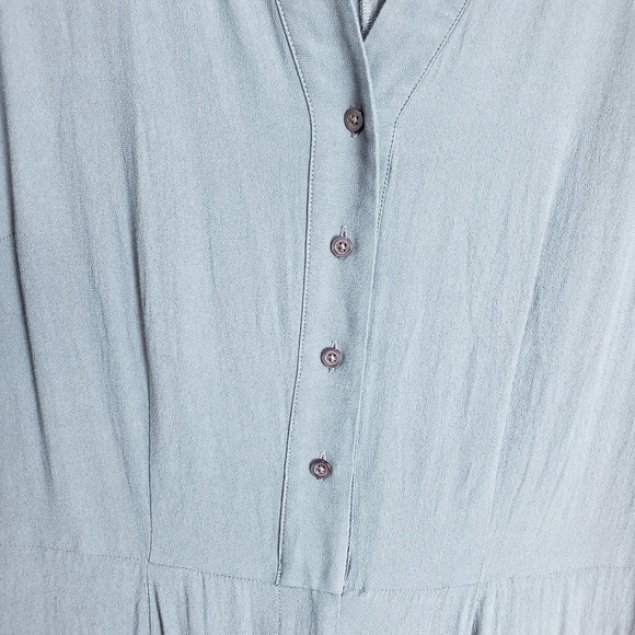 Boden Teal Jumpsuit Size 10R Short Sleeve Wide Leg Pockets Casual Contemporary - Picture 5 of 10